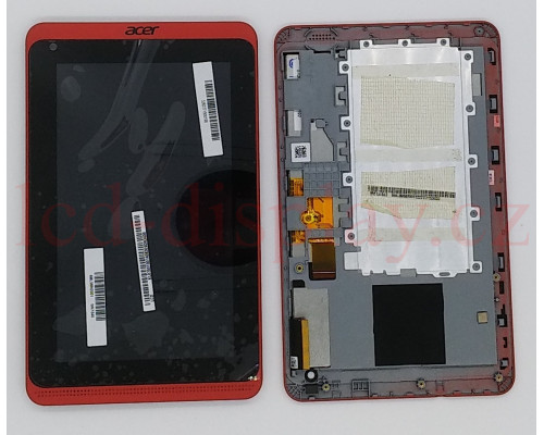 B1-720 Červený LCD Displej + Dotyk pro Acer Iconia B1-720 6M.L3MN2.001 Assembly (B1-720) by www.lcd-display.cz