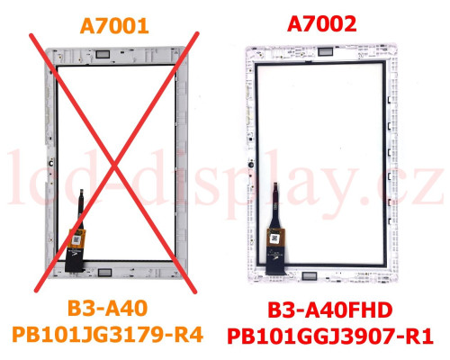 B3-A40FHD Bílý Dotyk pro Acer Iconia B3-A40FHD 6M.LE1NB.001 Touch (B3-A40FHD) by www.lcd-display.cz