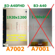 B3-A40FHD LCD Displej pro Acer Iconia B3-A40FHD 6M.LDZNB.001 Screen