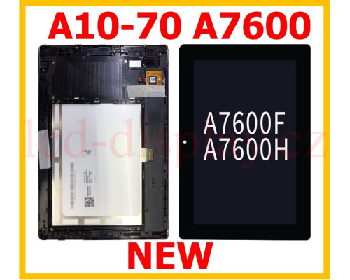 A10-70 Černý LCD Displej + Dotyk pro Lenovo Tab 2 A10-70 A7600 5D69A6MVWR Assembly (A10-70 A7600 Assembly) by www.lcd-display.cz