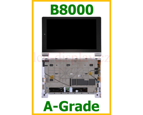 B8000 Stříbrný LCD Displej + Dotyk pro Lenovo Yoga 10.1" B8000 5D69A465NZ 5D69A464VN Assembly (B8000) by www.lcd-display.cz