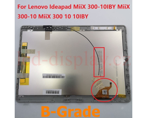 Miix 300 Stříbrný LCD Displej + Dotyk pro Lenovo Miix 300-10IBY 5D10J67253 Assembly (Miix 300) by www.lcd-display.cz