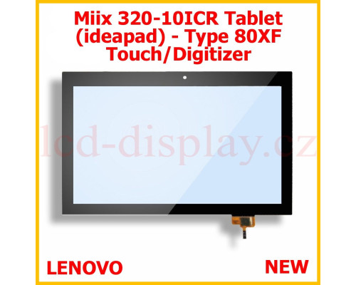 Miix 320 Černý Dotyk pro Lenovo Miix 320-10ICR 5D10N89976 5D10N38138 Touch (Miix 320 HD/FHD) by www.lcd-display.cz