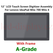 Miix 700 Černý LCD Displej + Dotyk pro Lenovo Miix 700-12ISK 12" 5D10K37833 Assembly