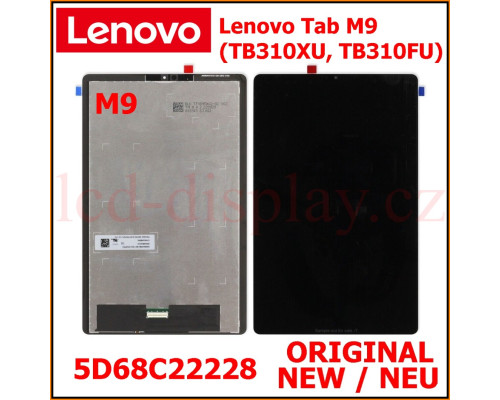 TB310FU Black LCD Displej + Dotyk pro Lenovo Tab M9 (TB310XU, TB310FU) - Type ZAC3 5D68C22228 Assembly (TB310FU) by www.lcd-display.cz