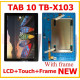 X103 Modrý LCD Displej + Dotyk pro Lenovo TAB 10 TB-X103 5D68C06509 Assembly