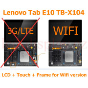 X104 WIFI Černý LCD Displej + Dotyk pro Lenovo Tab E10 TB-X104F X104F X104X X104L ZA47 ZA4C ZA4D ZA4F 5D68C12200 5D68C13872 5D68C14551 Assembly