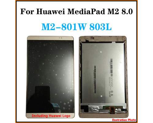 Huawei MediaPad M2 8.0 M2-801L LCD Bildschirm Touch (Original) Rahmen GOLD () by www.lcd-display.cz