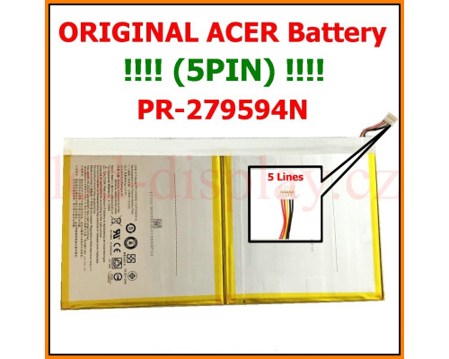 (5pin) B3-A20 / B3-A30 / B3-A32 / B3-A40 / B3-A42 BATERKA pro Acer Iconia Model PR-279594N (1lCP3/95/94-2) 4.2V 6000mAh ((5pin) B3-A20 / B3-A30 / B3-A32 / B3-A40 / B3-A42) by www.lcd-display.cz