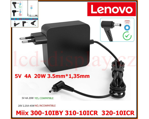 OEM 5V 4A ADAPTER ADP for Lenovo Ideapad Miix 300-10IBY 320-10ICR 310-10ICR (ADAPTER Miix 300/310/320) by www.lcd-display.cz